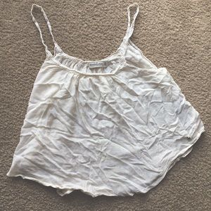Abercrombie & Fitch flowy cream crop top